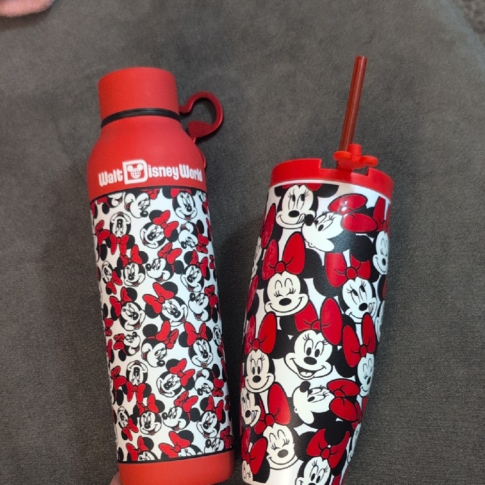 Disney Minnie Mouse Red and White Bottle Set